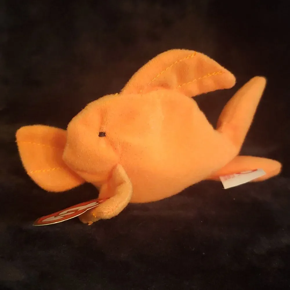 Vintage 1993 Ty Beanie Baby GOLDIE the Goldfish and Teeny Beanie GOLDIE